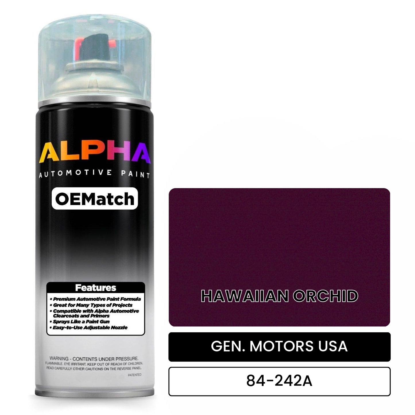 GEN. MOTORS USA HAWAIIAN ORCHID 84-242A OEMatch Spraycan
