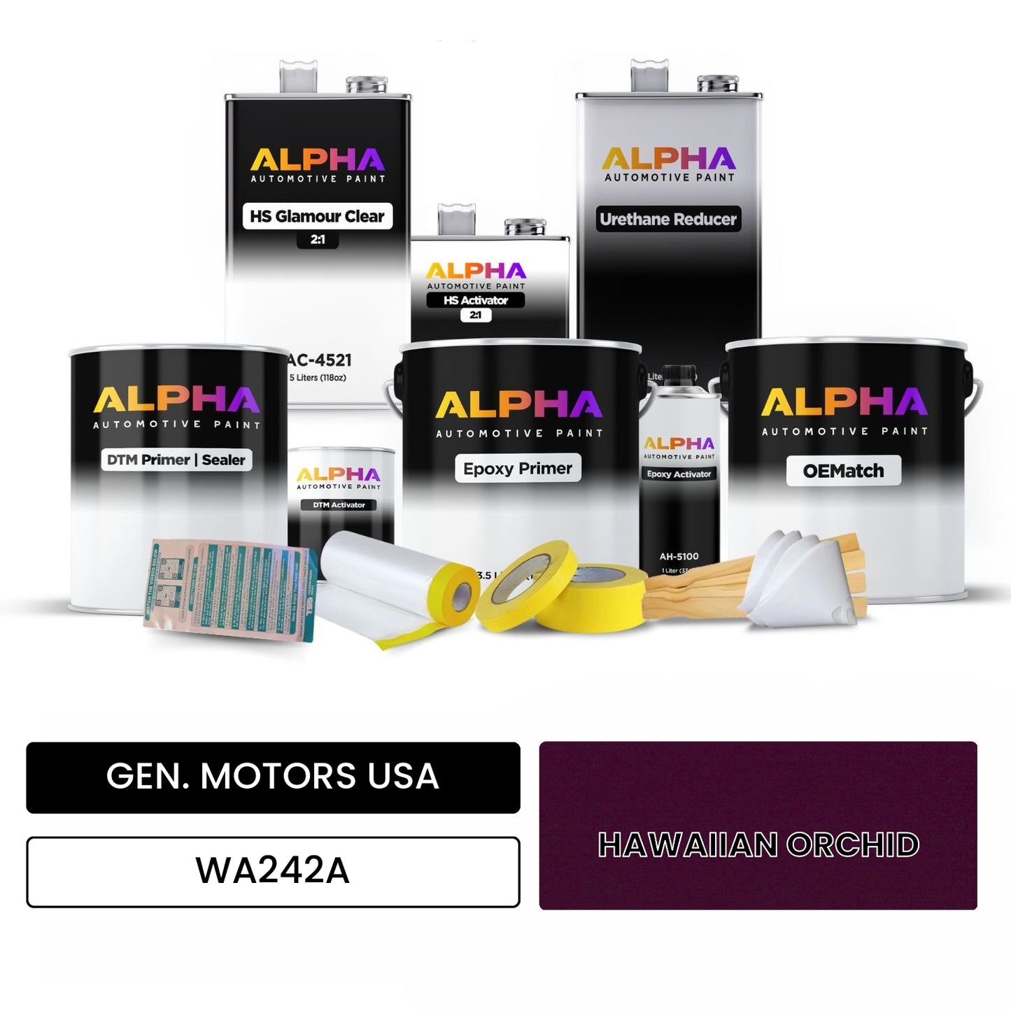 GEN. MOTORS USA HAWAIIAN ORCHID WA242A OEMatch Vehicle Paint Kit