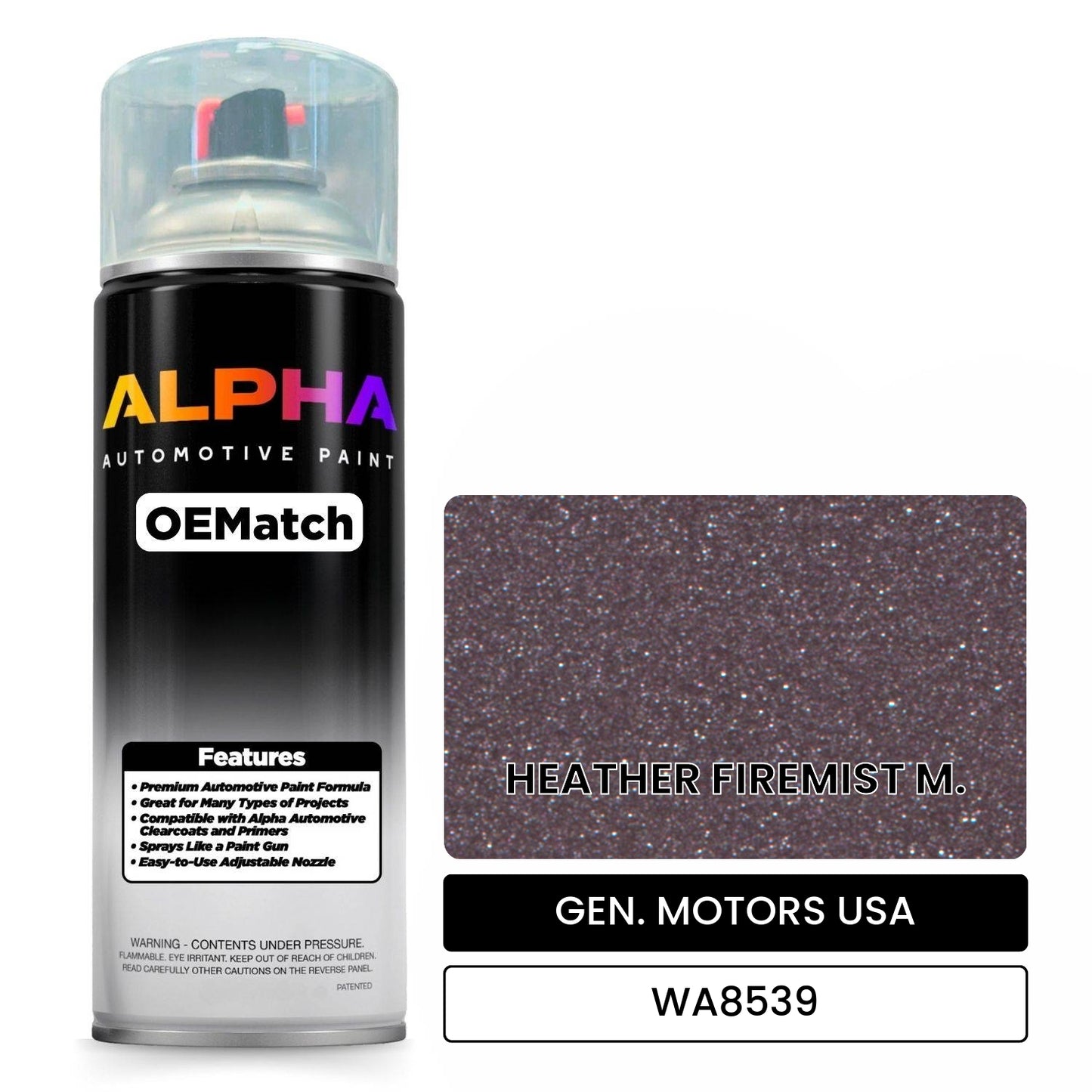 GEN. MOTORS USA HEATHER FIREMIST M. WA8539 OEMatch Spraycan