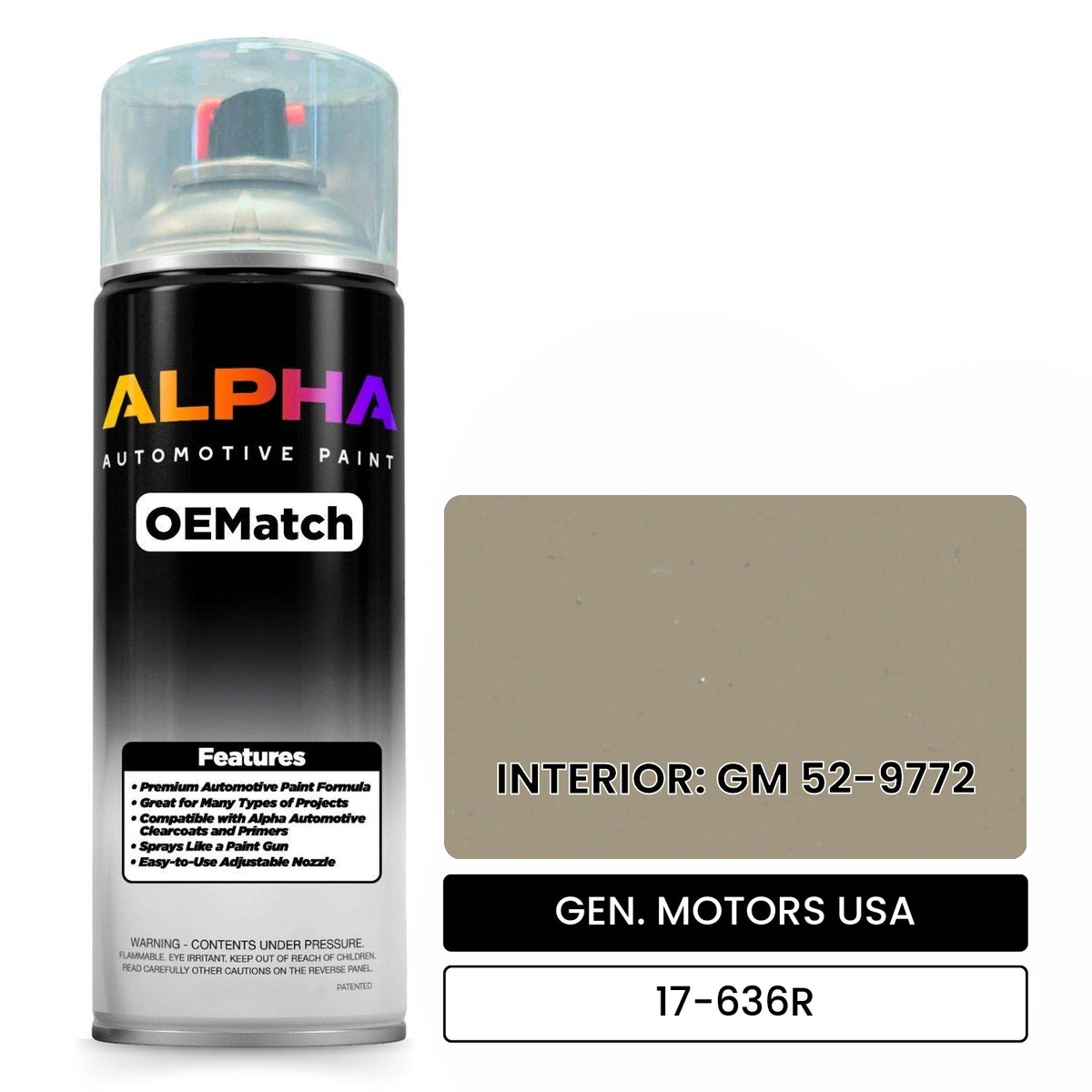 GEN. MOTORS USA INTERIOR: GM 52-9772 17-636R OEMatch Spraycan