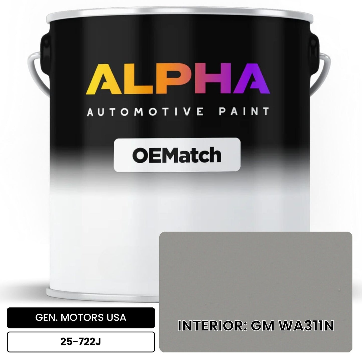 GEN. MOTORS USA INTERIOR: GM WA311N 25-722J OEMatch Basecoat