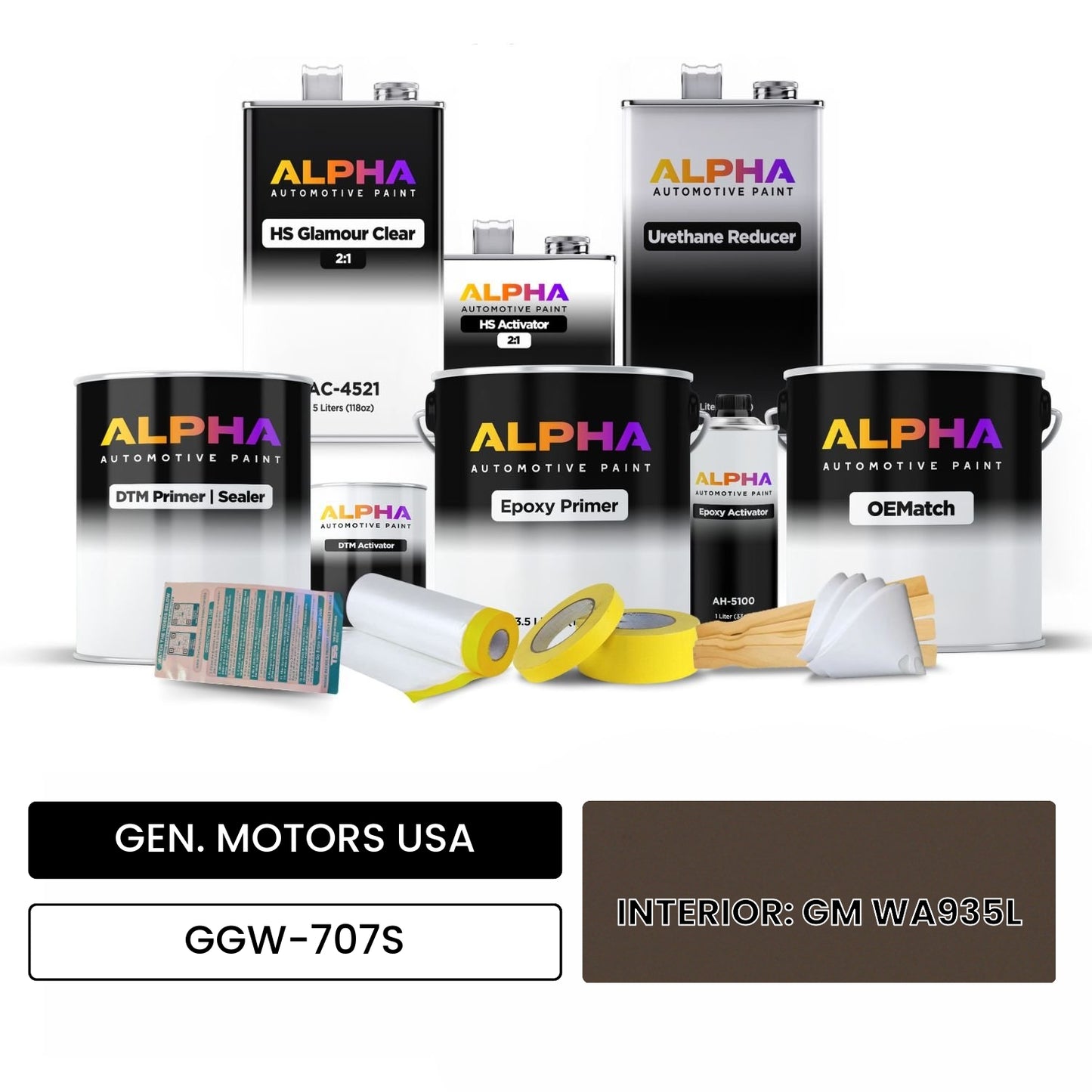 GEN. MOTORS USA INTERIOR: GM WA935L GGW-707S OEMatch Vehicle Paint Kit