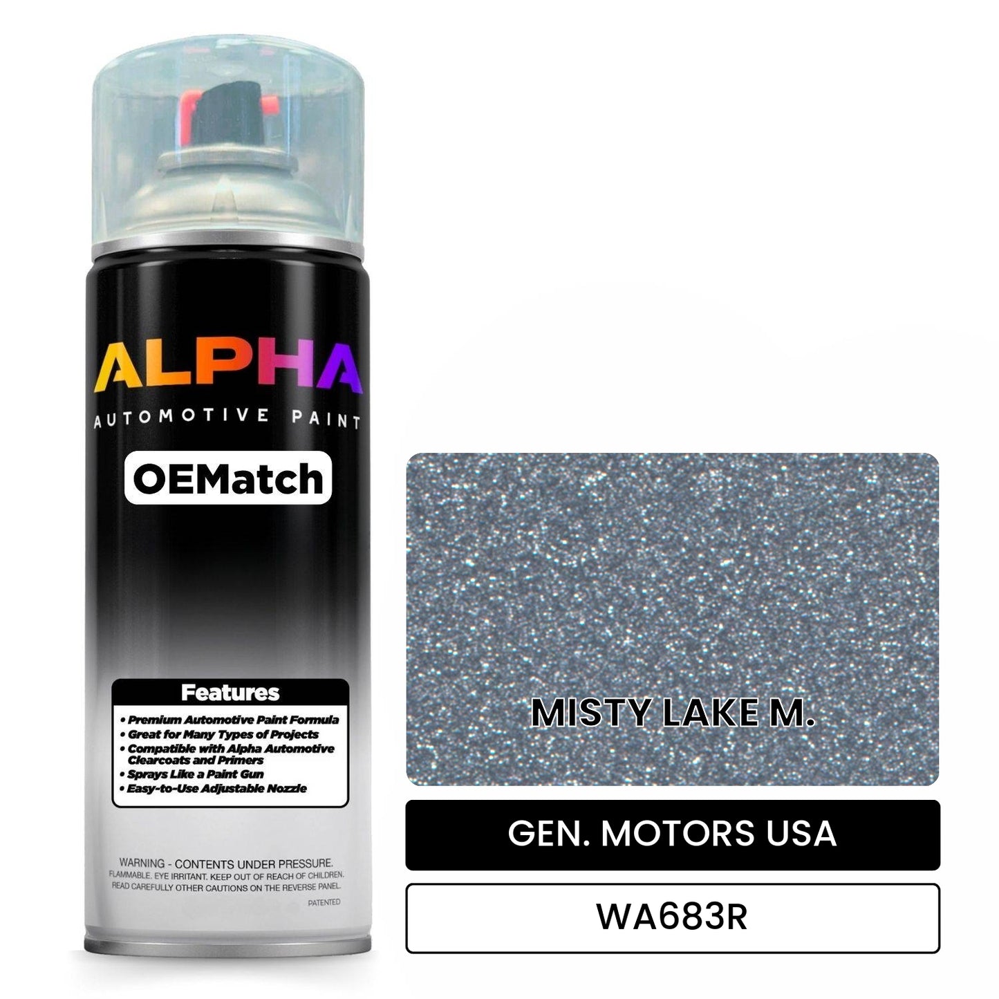 GEN. MOTORS USA MISTY LAKE M. WA683R OEMatch Spraycan