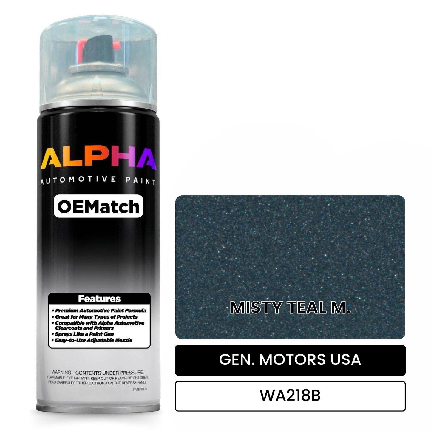 GEN. MOTORS USA MISTY TEAL M. WA218B OEMatch Spraycan