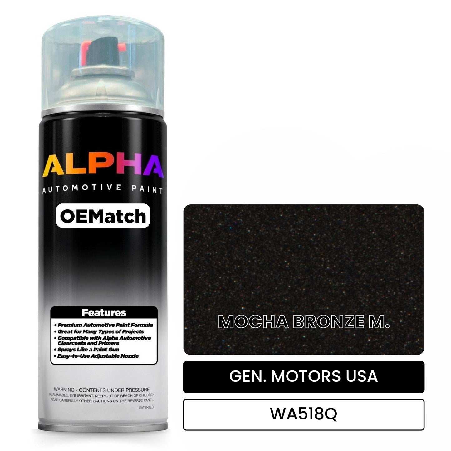 GEN. MOTORS USA MOCHA BRONZE M. WA518Q OEMatch Spraycan