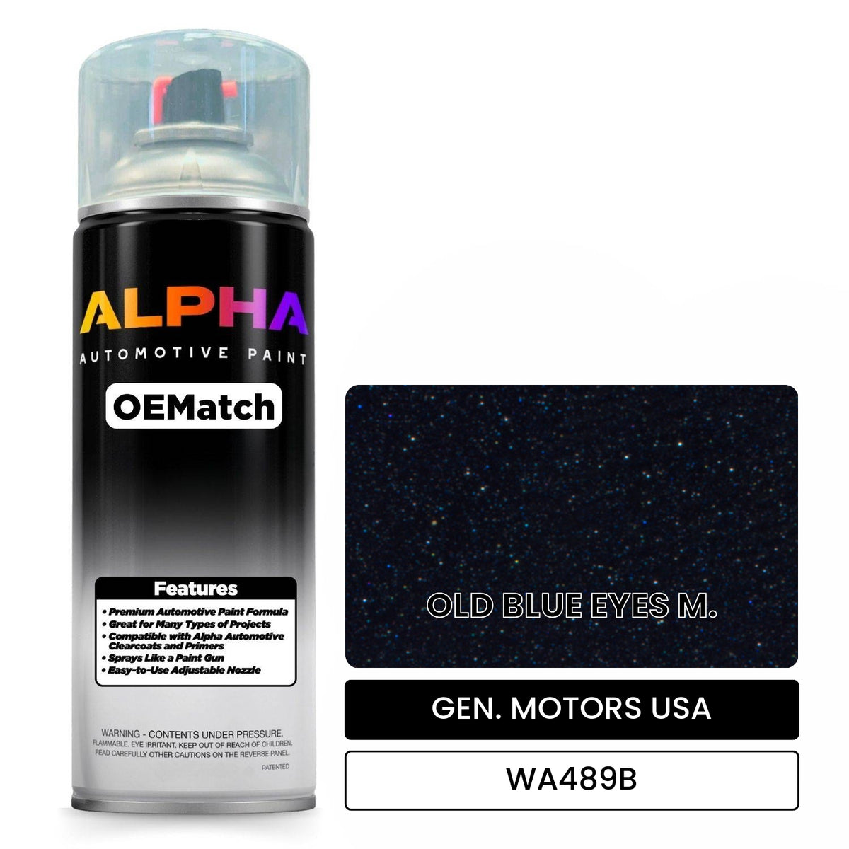 GEN. MOTORS USA OLD BLUE EYES M. WA489B OEMatch Spraycan