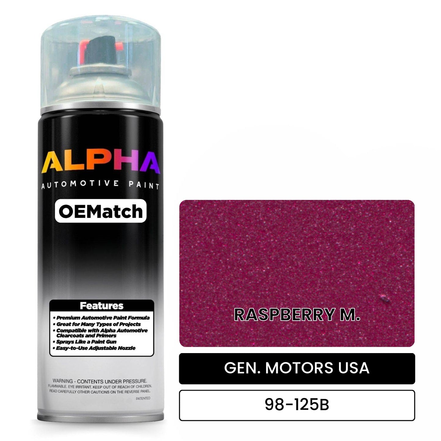 GEN. MOTORS USA RASPBERRY M. 98-125B OEMatch Spraycan