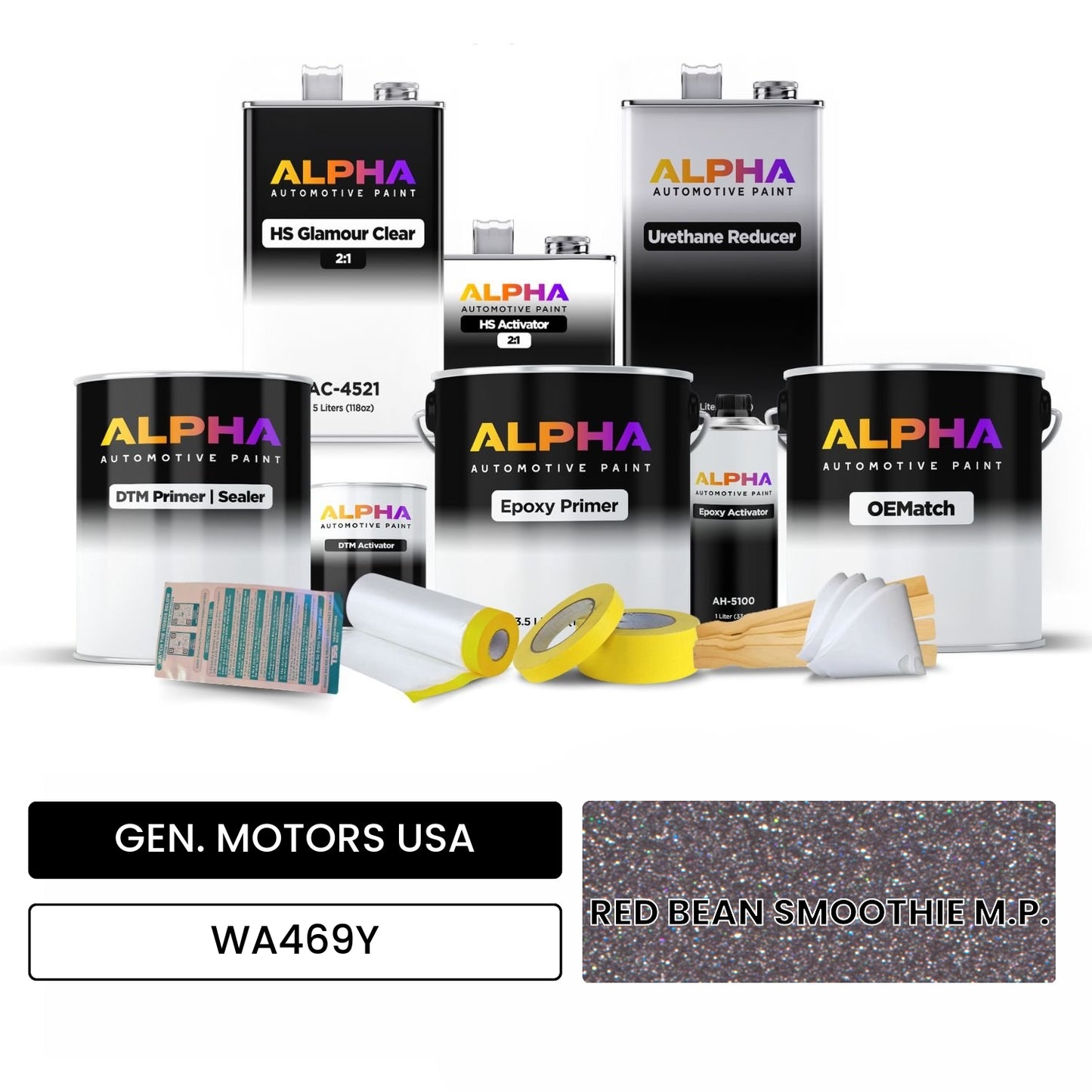 GEN. MOTORS USA RED BEAN SMOOTHIE M.P. WA469Y OEMatch Vehicle Paint Kit