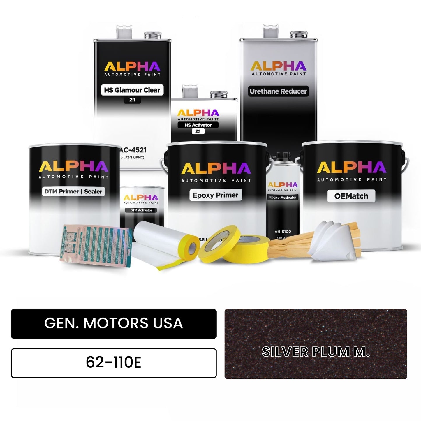 GEN. MOTORS USA SILVER PLUM M. 62-110E OEMatch Vehicle Paint Kit