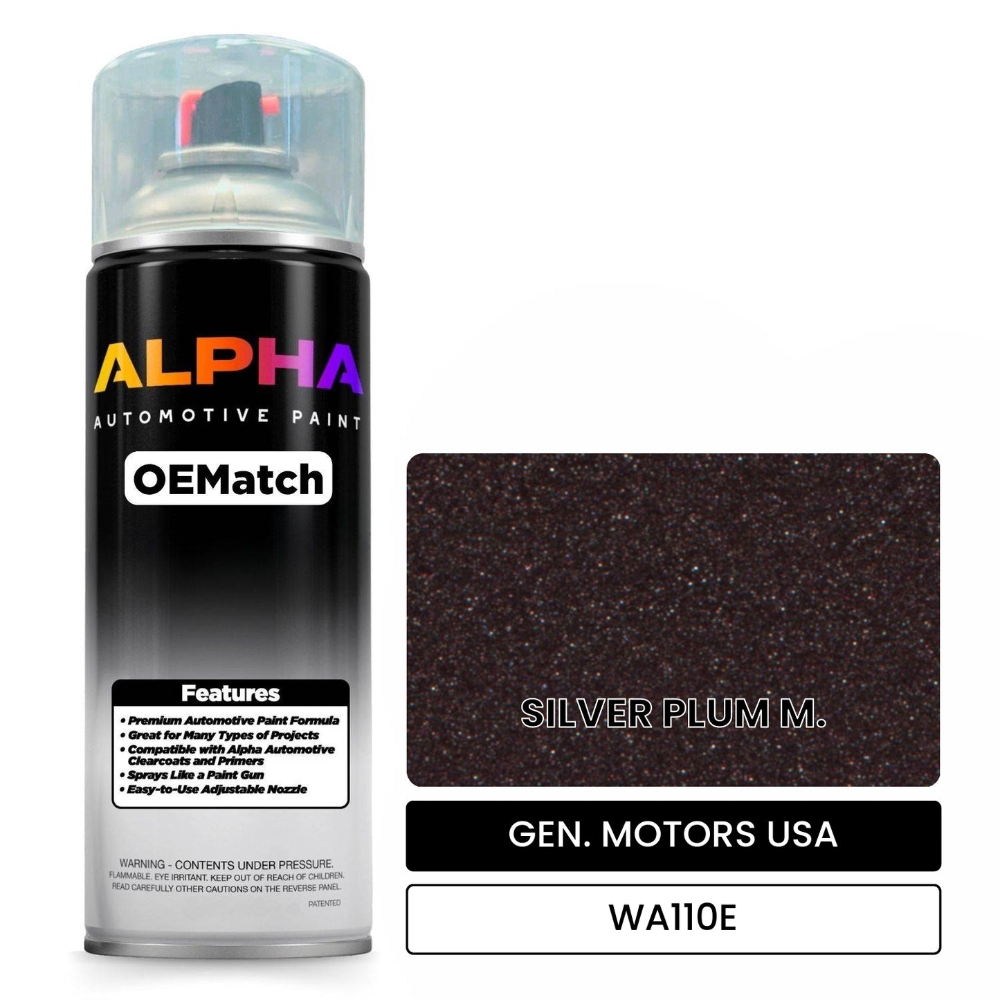 GEN. MOTORS USA SILVER PLUM M. WA110E OEMatch Spraycan