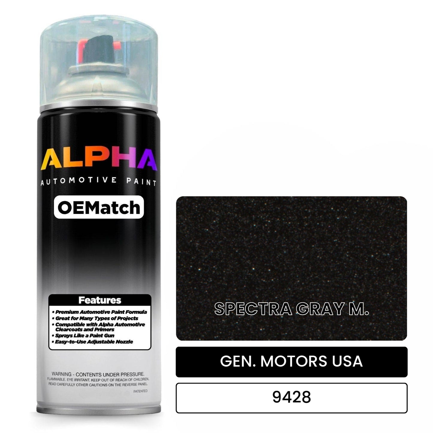 GEN. MOTORS USA SPECTRA GRAY M. 9428 OEMatch Spraycan