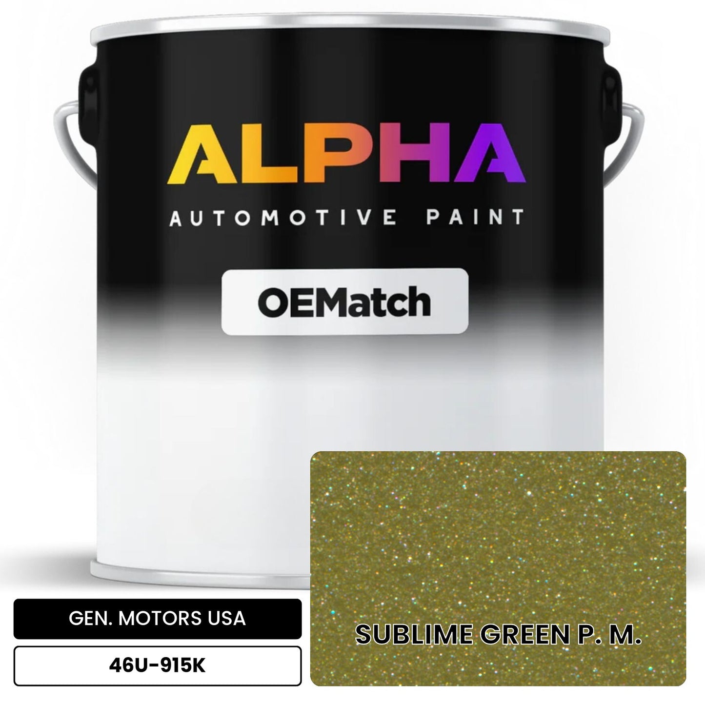 GEN. MOTORS USA SUBLIME GREEN P. M. 46U-915K OEMatch Basecoat