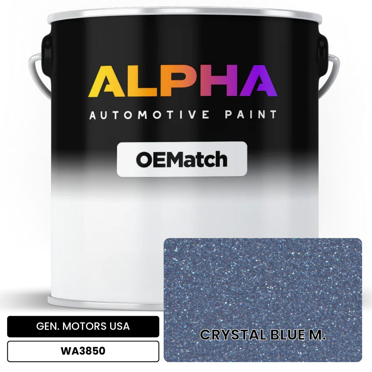 GEN. MOTORS USA CRYSTAL BLUE M. WA3850 OEMatch Basecoat