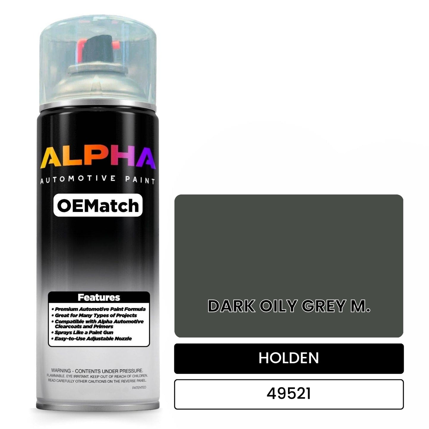 HOLDEN DARK OILY GREY M. 49521 OEMatch Spraycan