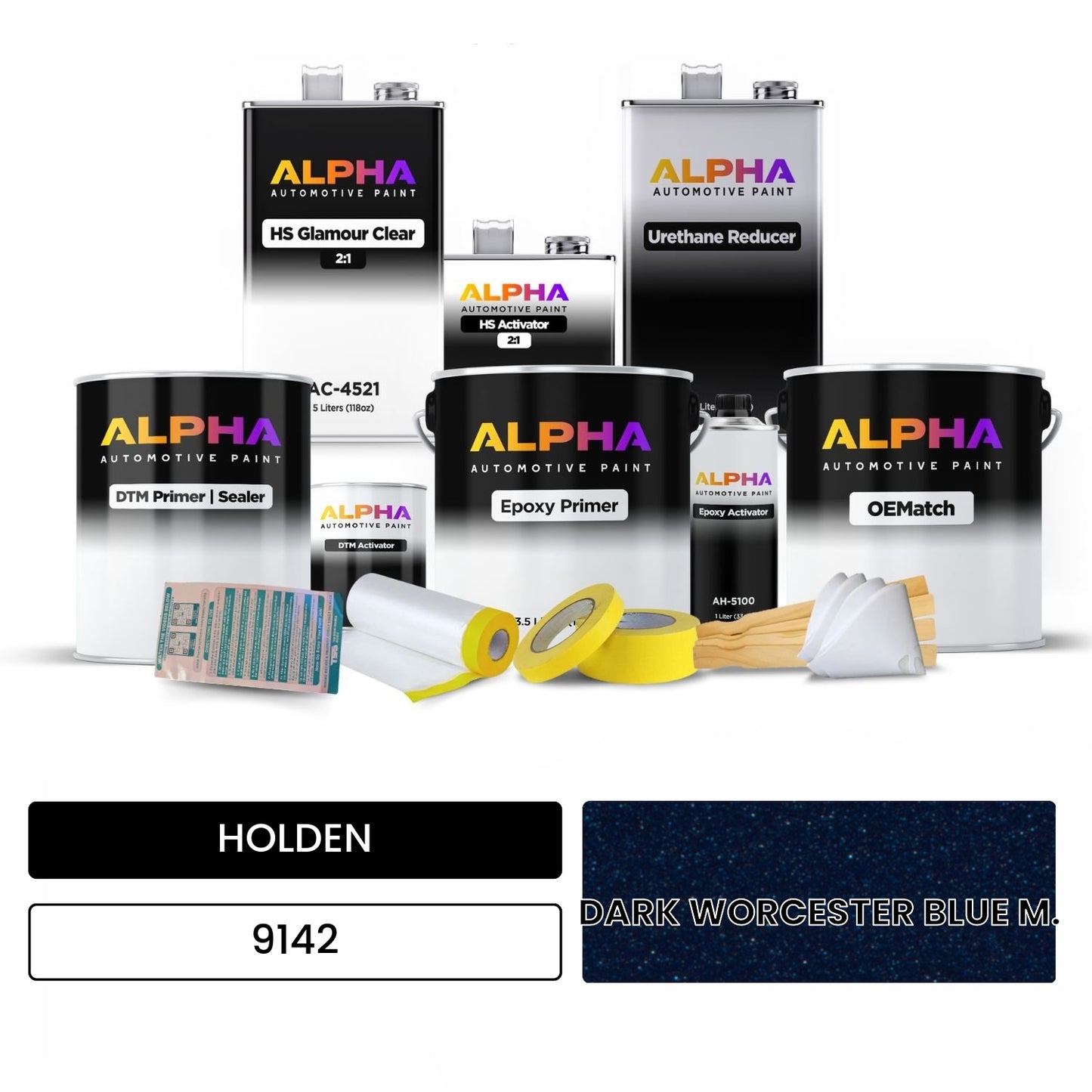 HOLDEN DARK WORCESTER BLUE M. 9142 OEMatch Vehicle Paint Kit