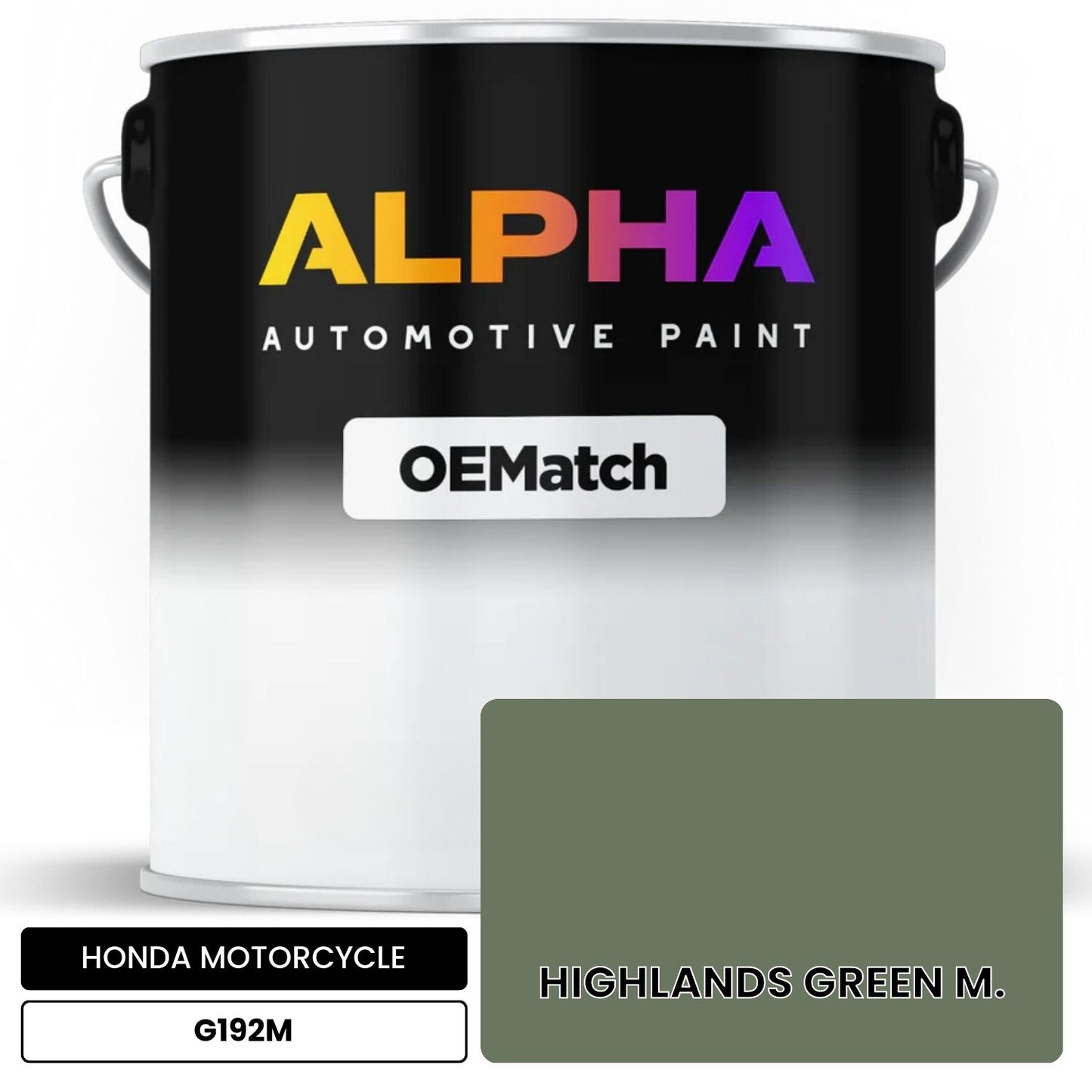 HONDA MOTORCYCLE HIGHLANDS GREEN M. G192M OEMatch Basecoat