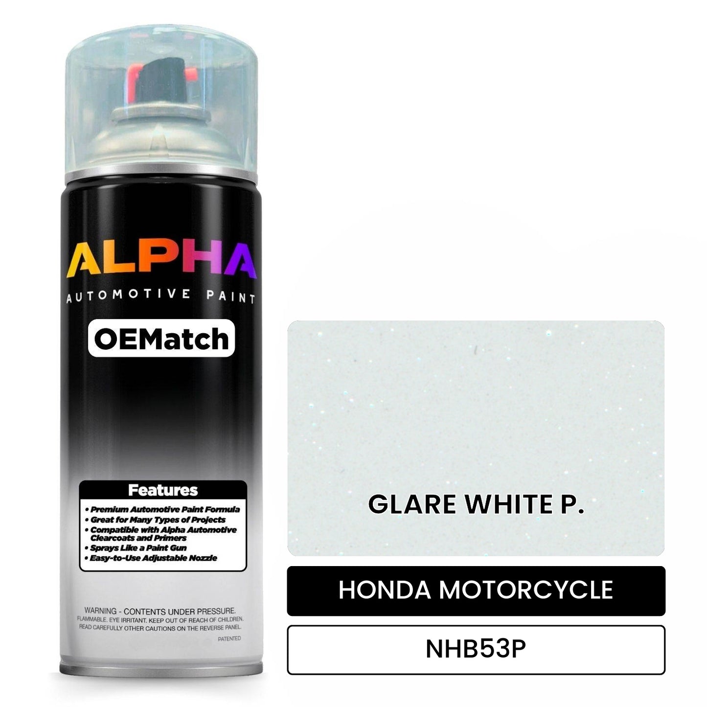 HONDA MOTORCYCLE GLARE WHITE P. NHB53P OEMatch Spraycan