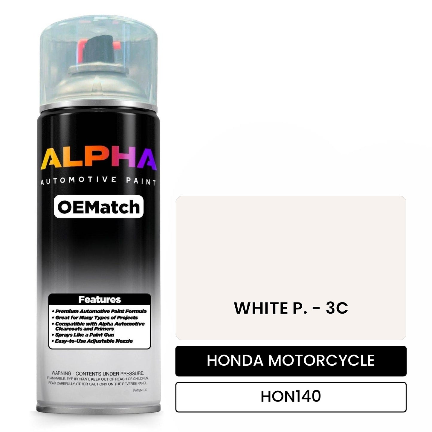 HONDA MOTORCYCLE WHITE P. - 3C HON140 OEMatch Spraycan