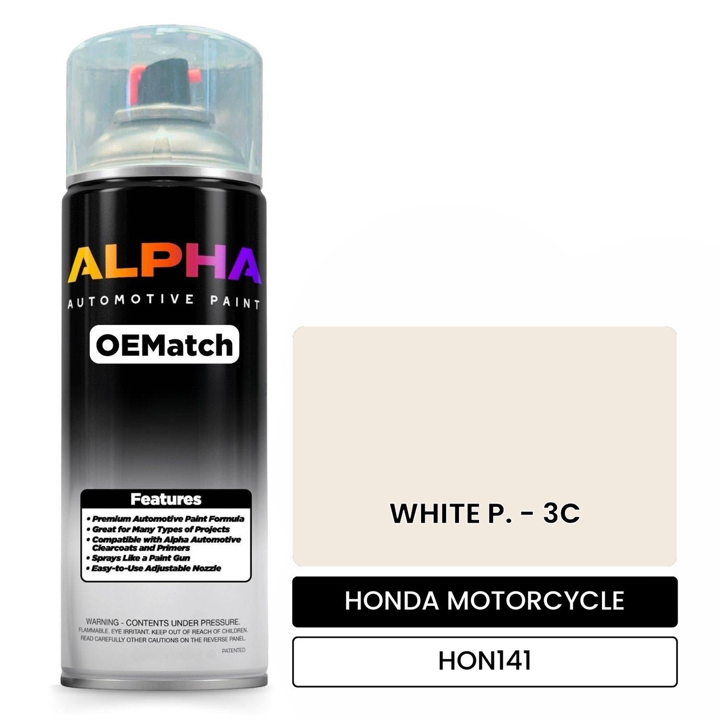 HONDA MOTORCYCLE WHITE P. - 3C HON141 OEMatch Spraycan