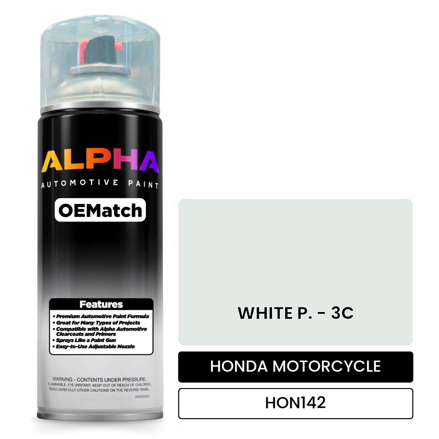 HONDA MOTORCYCLE WHITE P. - 3C HON142 OEMatch Spraycan