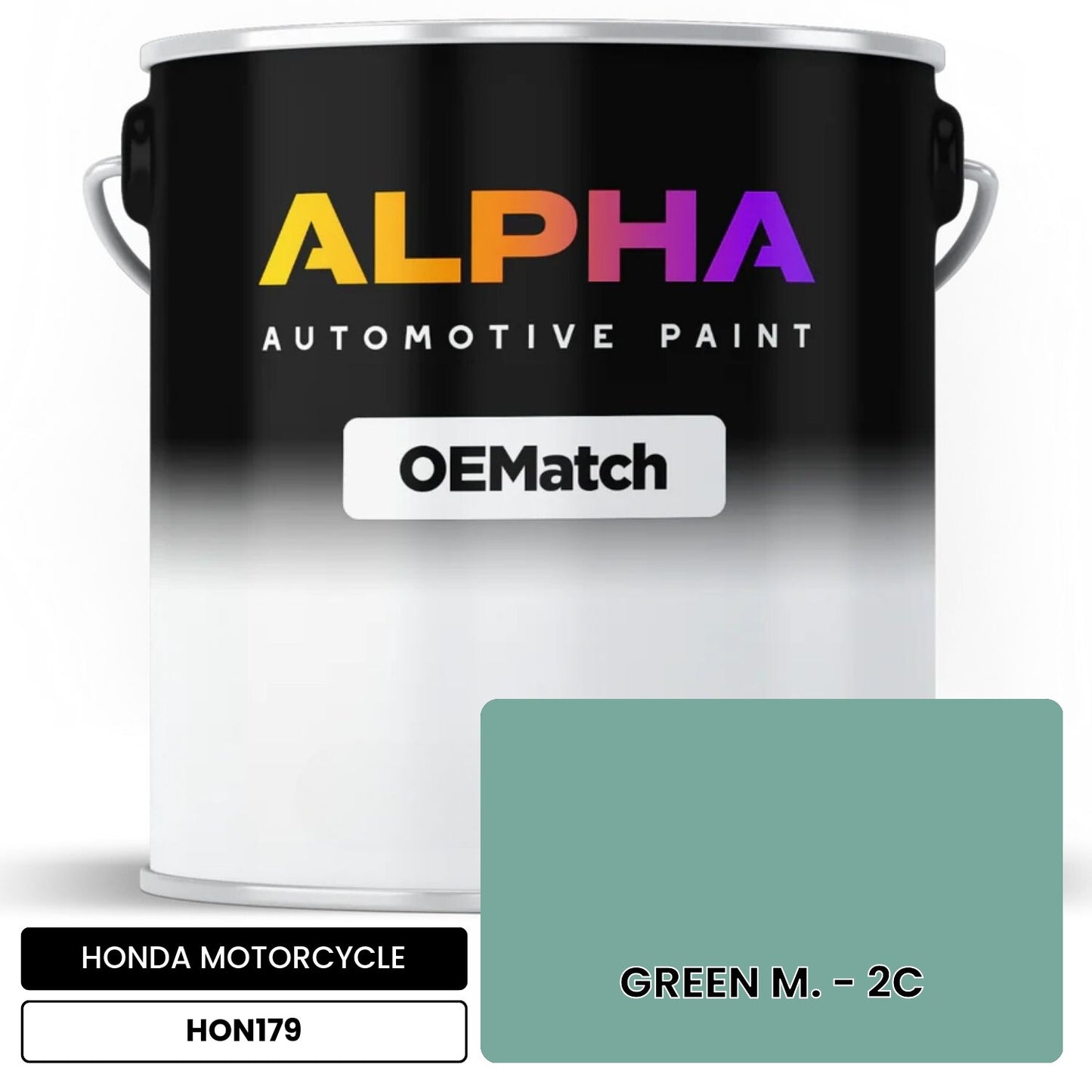 HONDA MOTORCYCLE GREEN M. - 2C HON179 OEMatch Basecoat