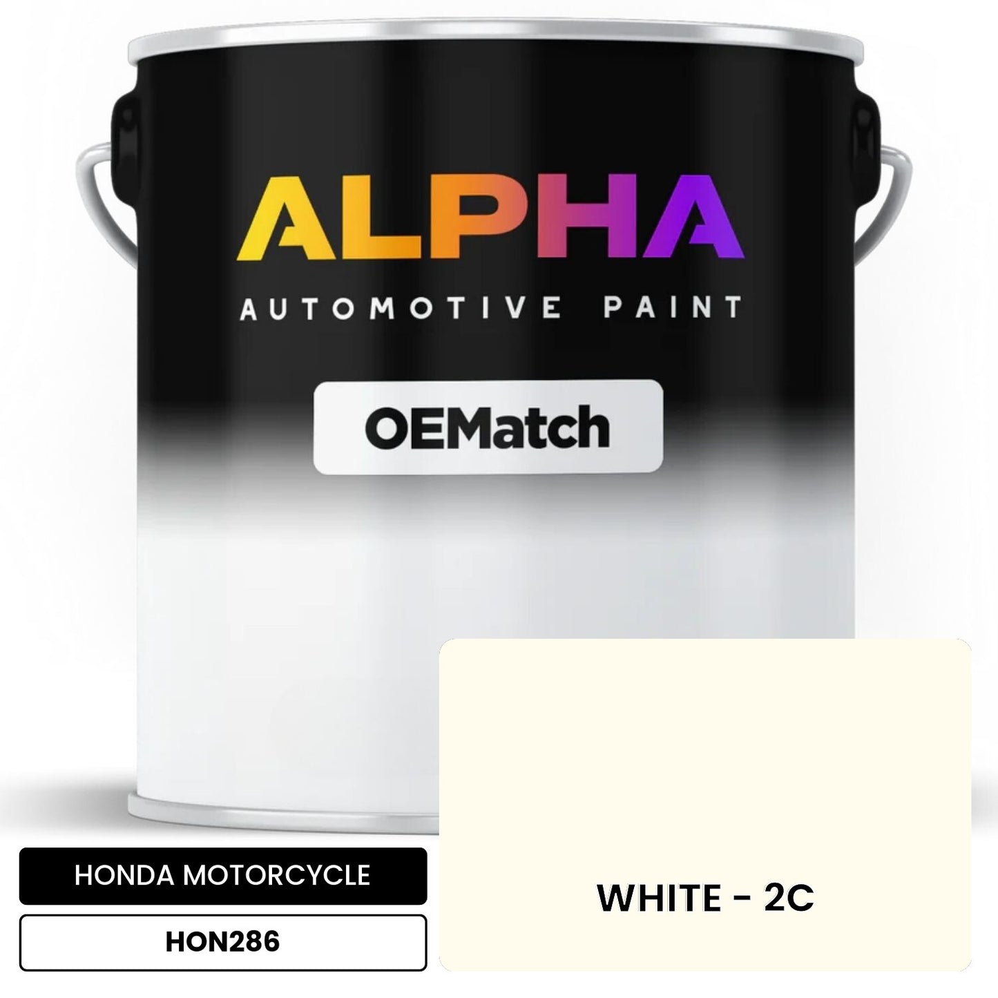 HONDA MOTORCYCLE WHITE - 2C HON286 OEMatch Basecoat