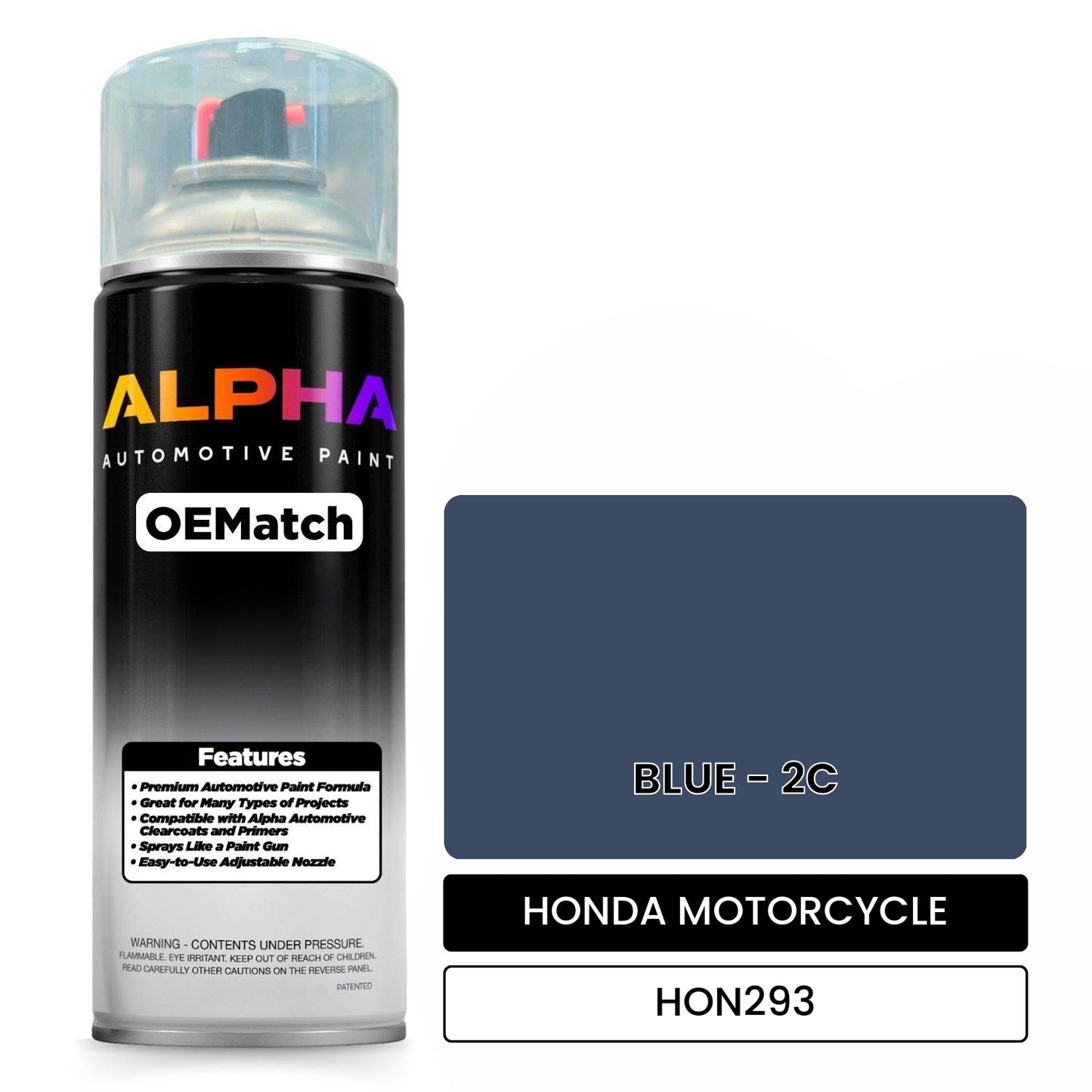 HONDA MOTORCYCLE BLUE - 2C HON293 OEMatch Spraycan