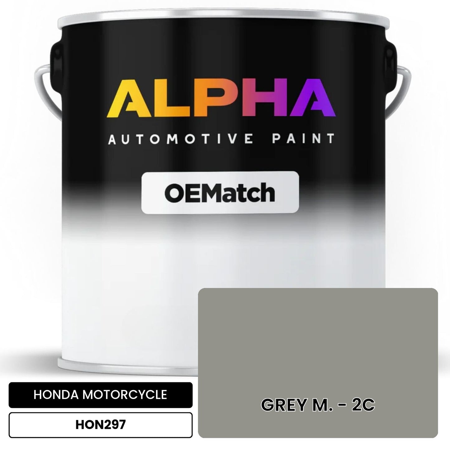 HONDA MOTORCYCLE GREY M. - 2C HON297 OEMatch Basecoat