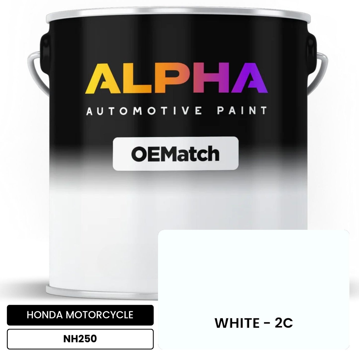 HONDA MOTORCYCLE WHITE - 2C NH250 OEMatch Basecoat