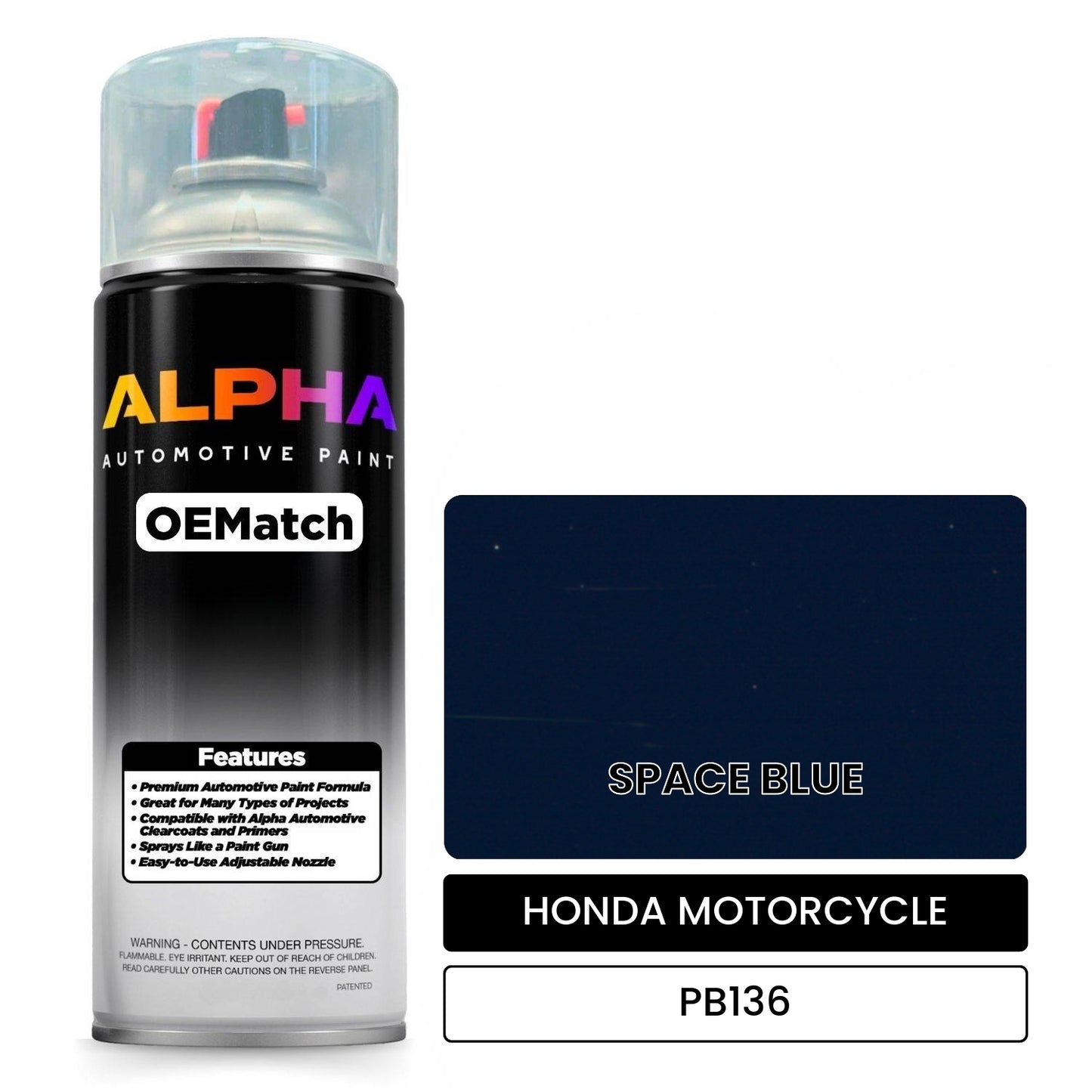 HONDA MOTORCYCLE SPACE BLUE PB136 OEMatch Spraycan