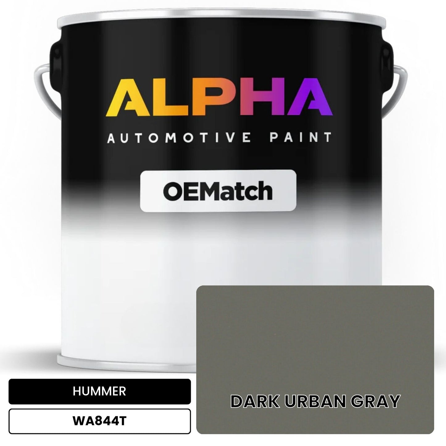 HUMMER DARK URBAN GRAY WA844T OEMatch Basecoat