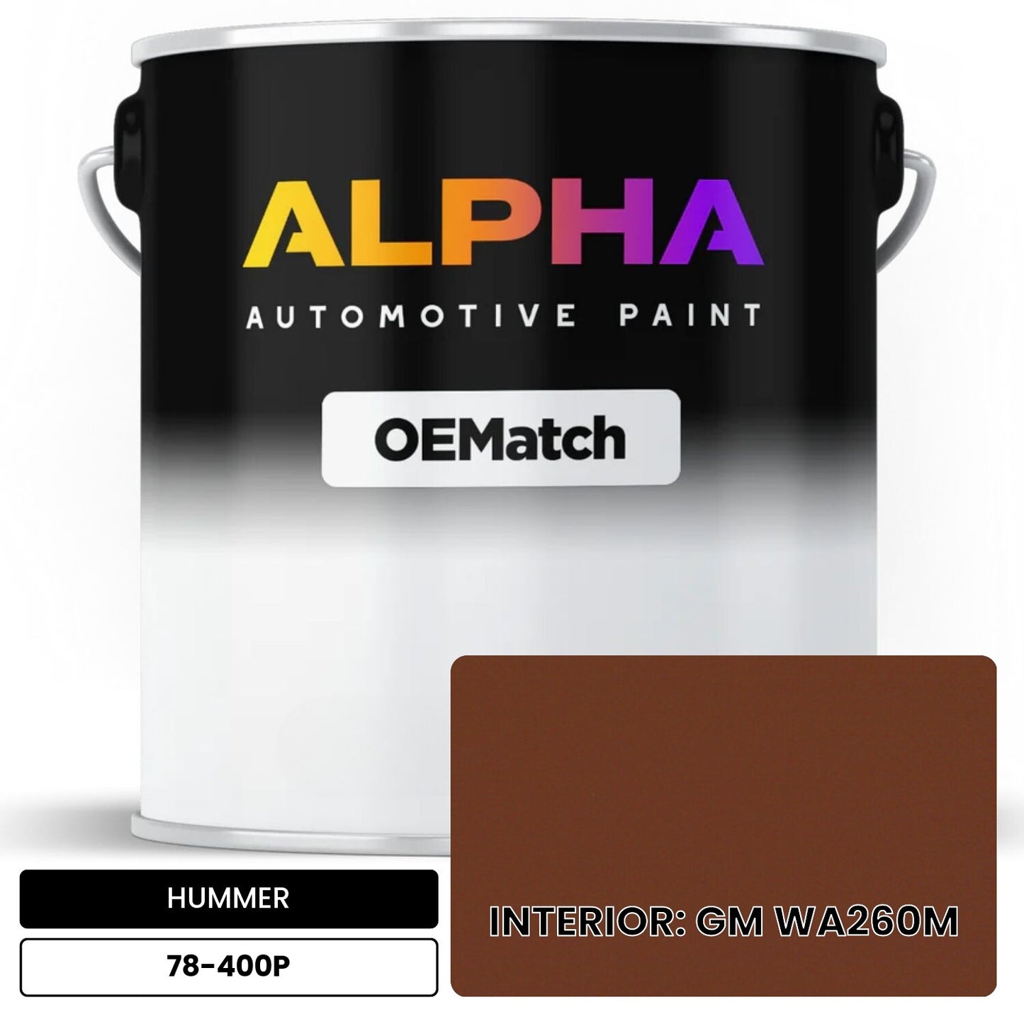 HUMMER INTERIOR: GM WA260M 78-400P OEMatch Basecoat