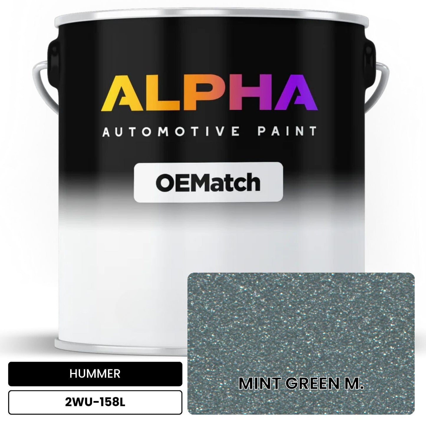 HUMMER MINT GREEN M. 2WU-158L OEMatch Basecoat