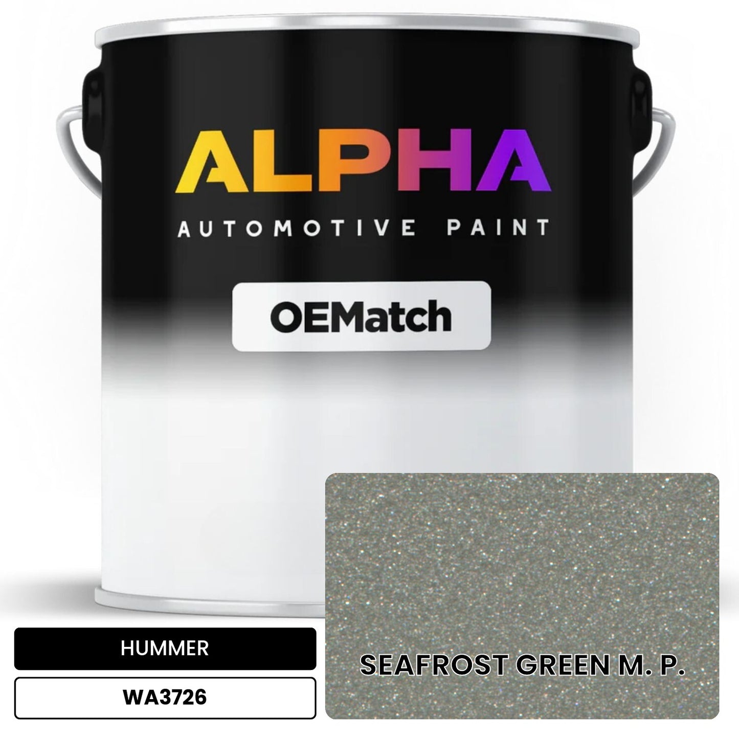 HUMMER SEAFROST GREEN M. P. WA3726 OEMatch Basecoat