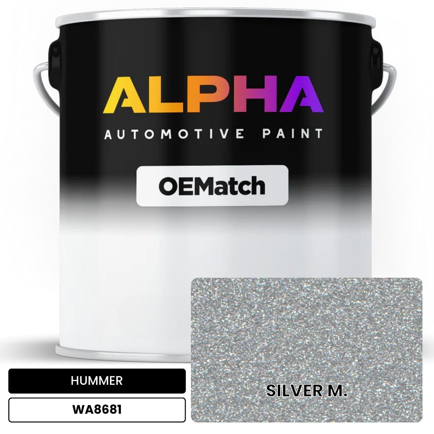 HUMMER SILVER M. WA8681 OEMatch Basecoat