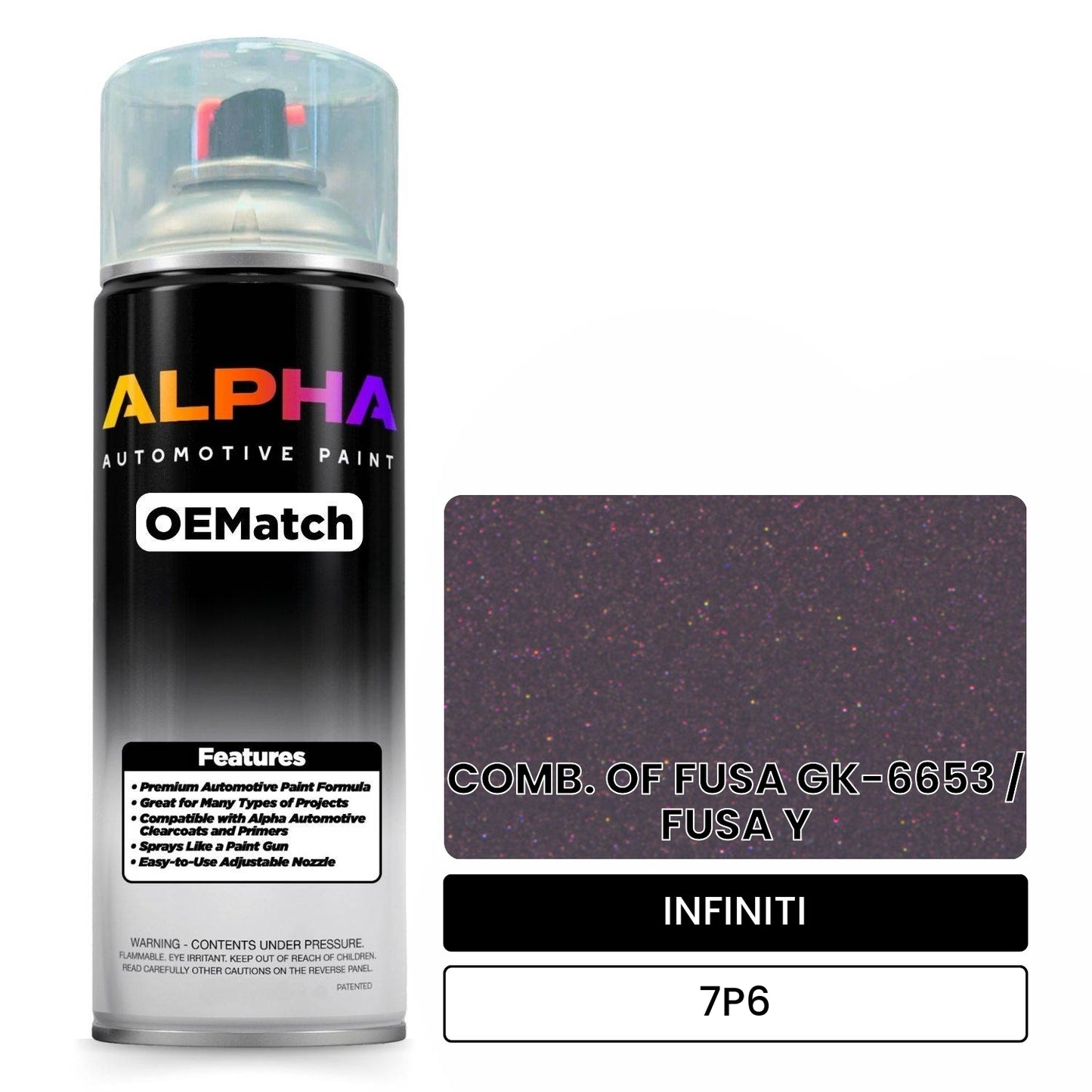 INFINITI COMB. OF FUSA GK-6653 / FUSA Y 7P6 OEMatch Spraycan