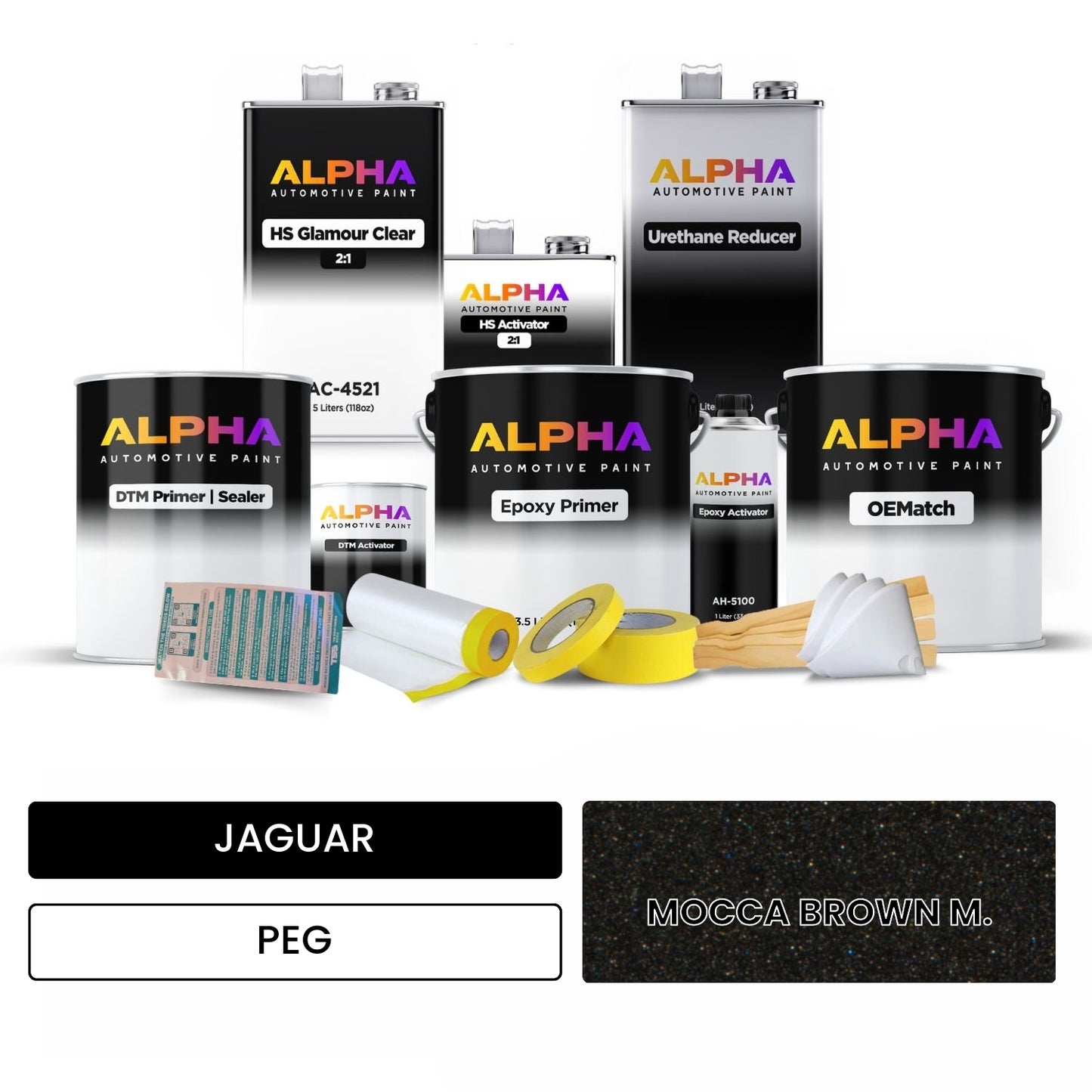JAGUAR MOCCA BROWN M. PEG OEMatch Vehicle Paint Kit