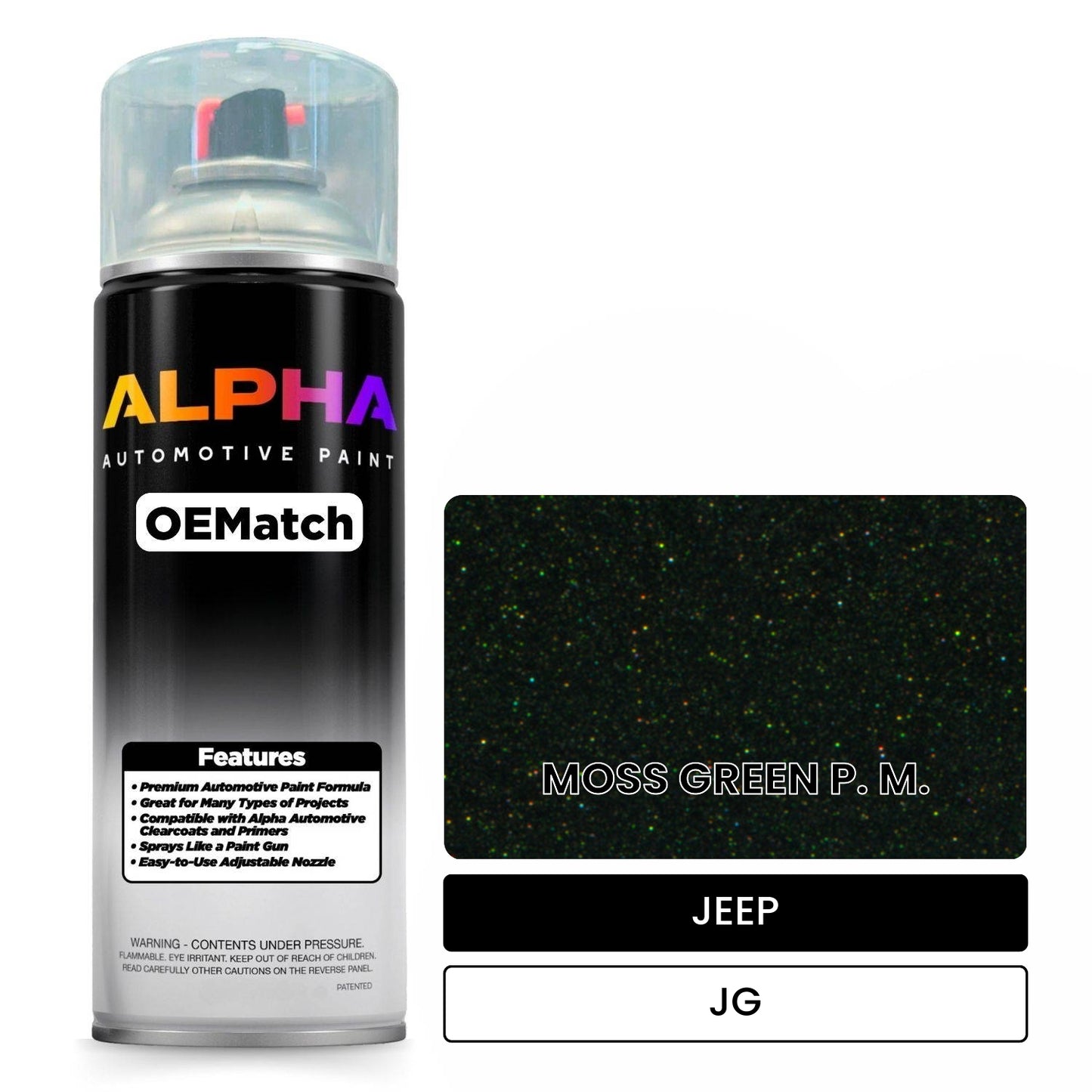 JEEP MOSS GREEN P. M. JG OEMatch Spraycan