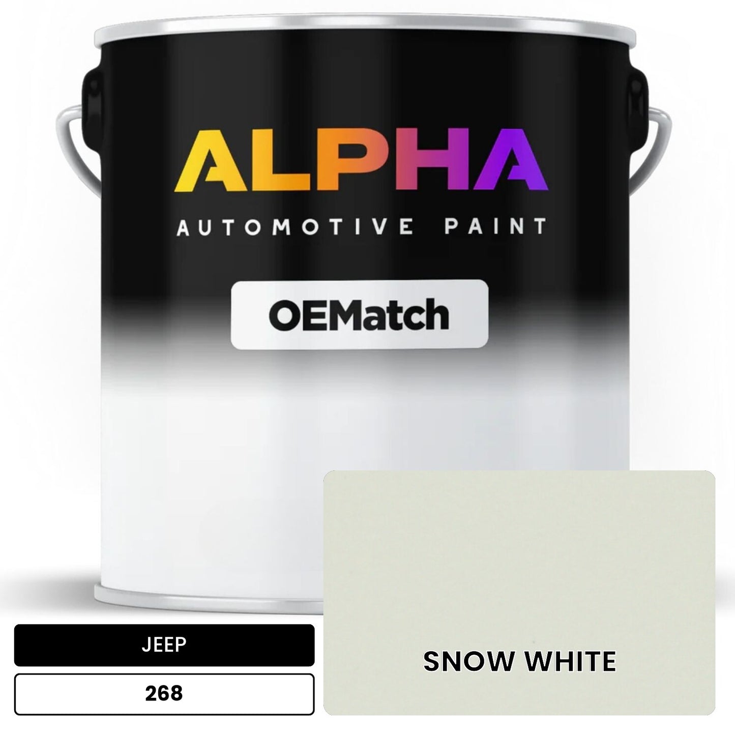 JEEP SNOW WHITE 268 OEMatch Basecoat