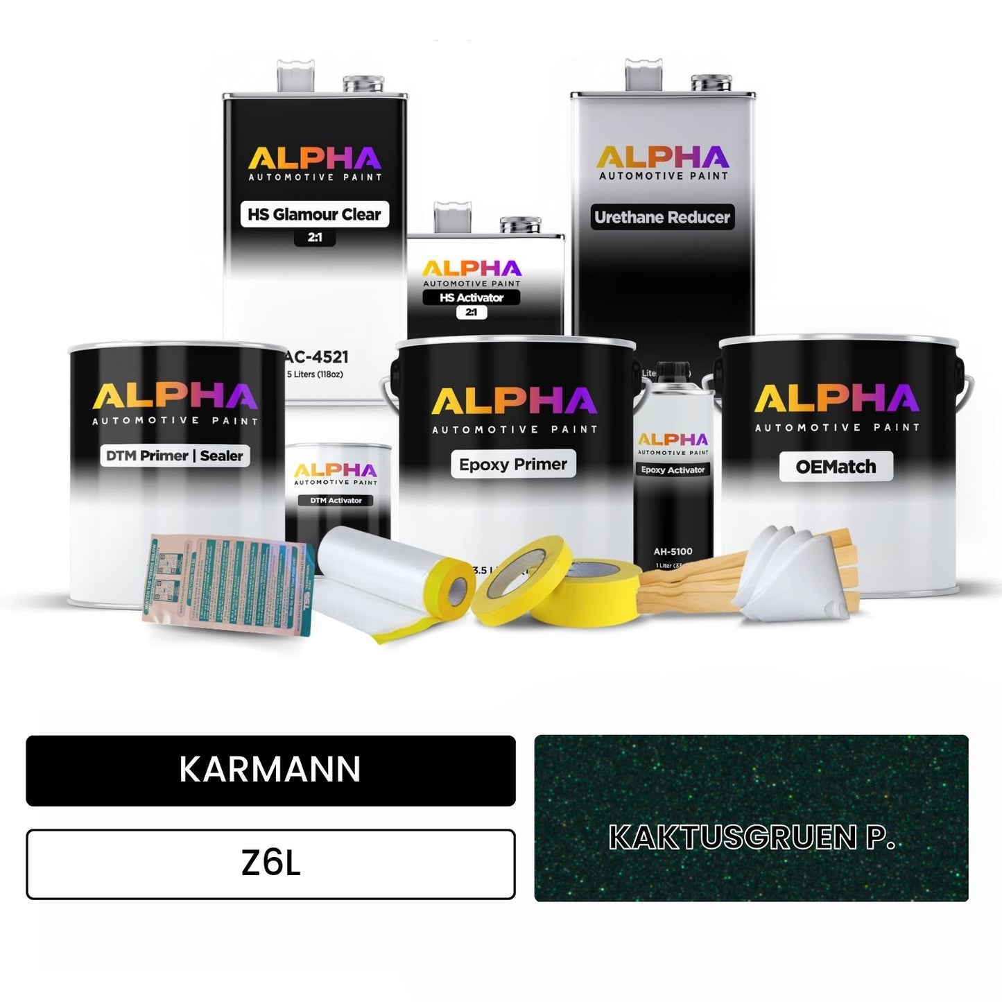 KARMANN Cactus Green P. Z6L OEMatch Vehicle Paint Kit
