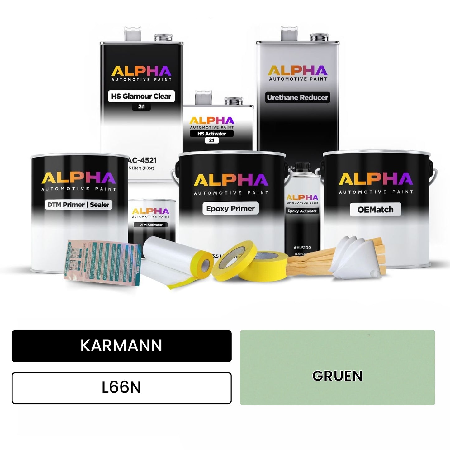 KARMANN Green L66N OEMatch Vehicle Paint Kit