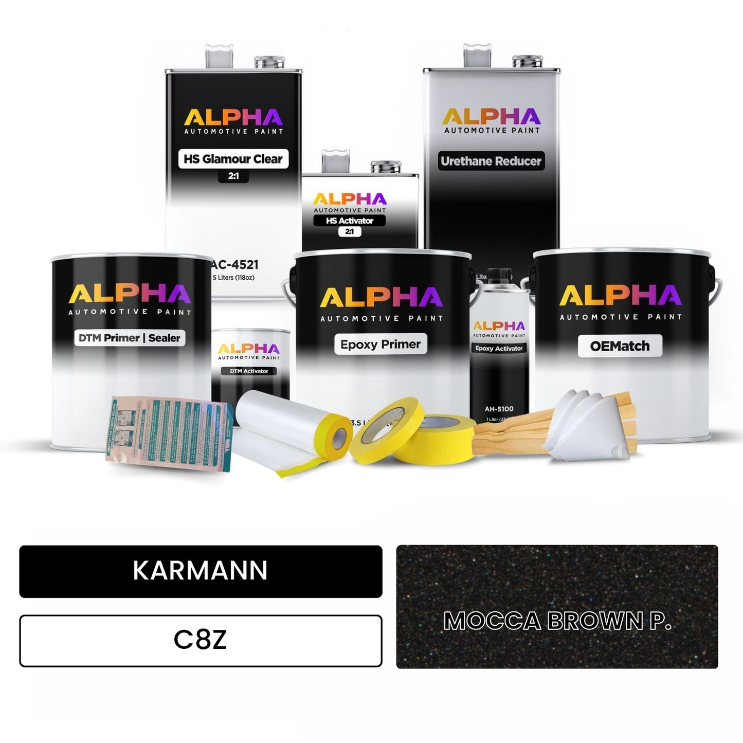 KARMANN Mocca Brown Metallic C8Z OEMatch Vehicle Paint Kit