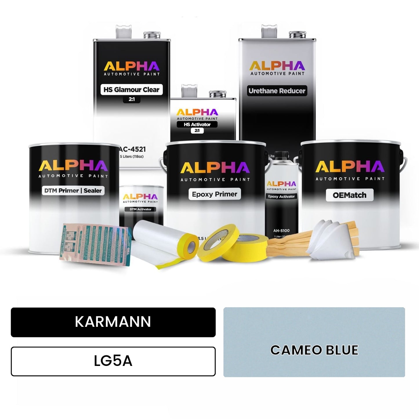 KARMANN Vapor Blue LG5A OEMatch Vehicle Paint Kit