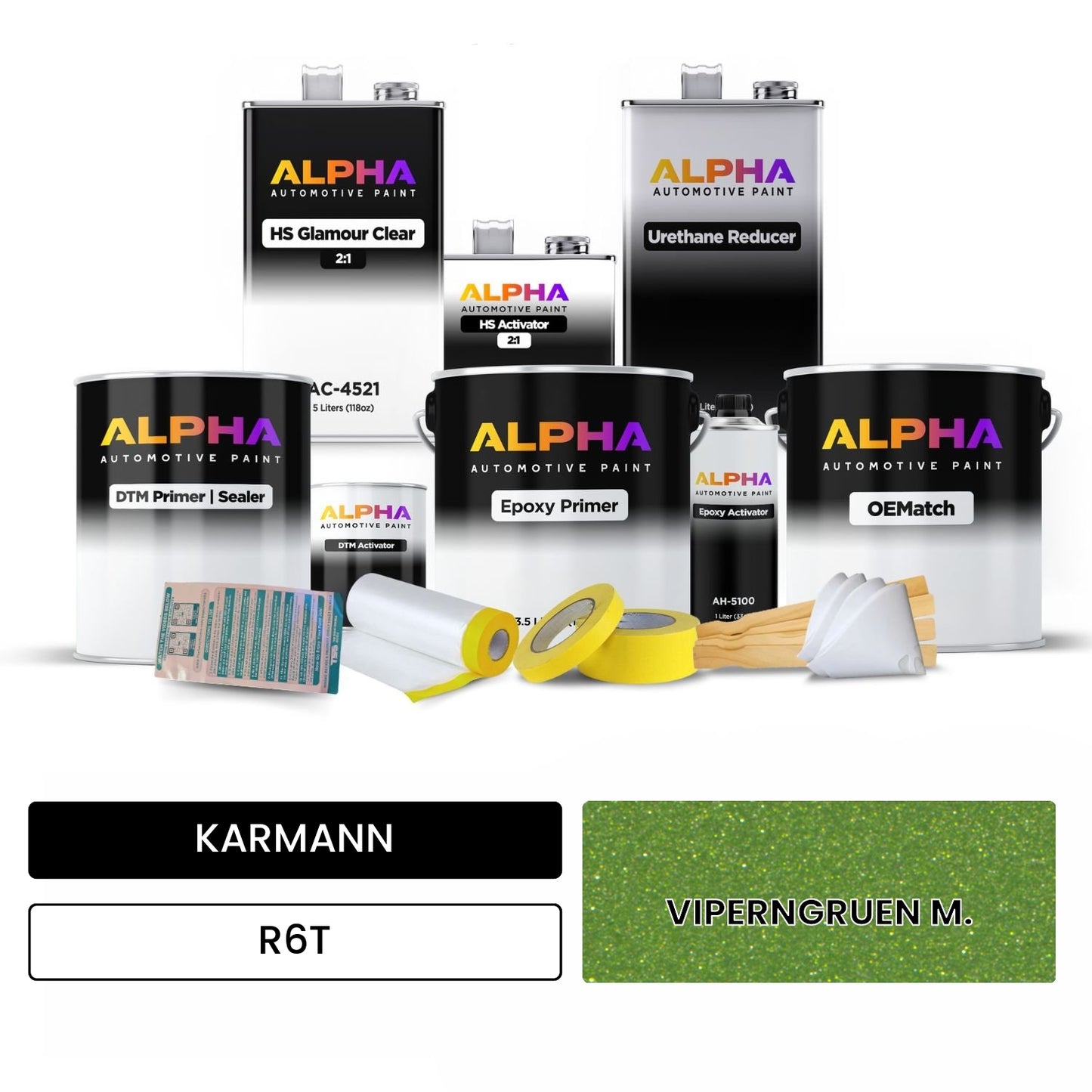 KARMANN Viper Green Metallic R6T OEMatch Vehicle Paint Kit