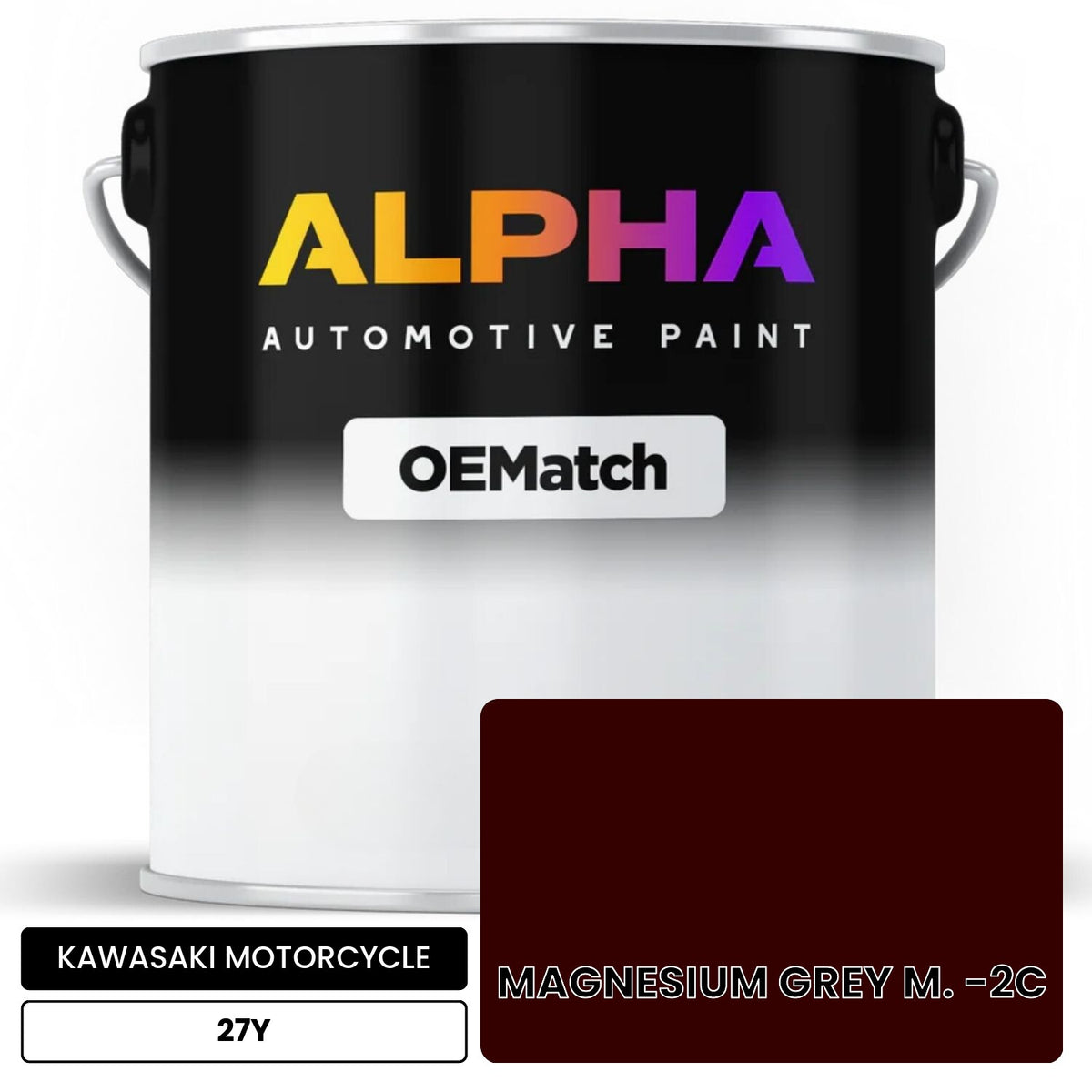 KAWASAKI MOTORCYCLE MAGNESIUM GREY M. -2C 27Y OEMatch Basecoat