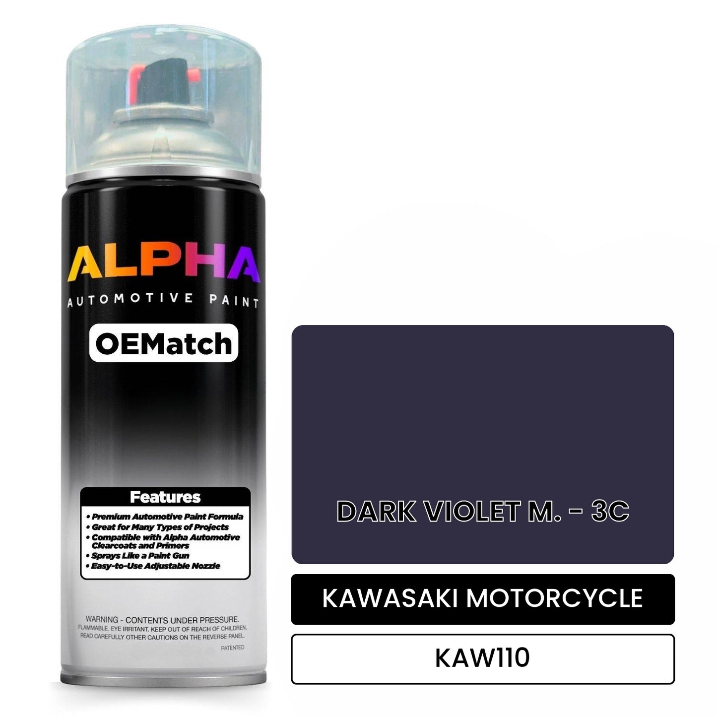 KAWASAKI MOTORCYCLE DARK VIOLET M. - 3C KAW110 OEMatch Spraycan