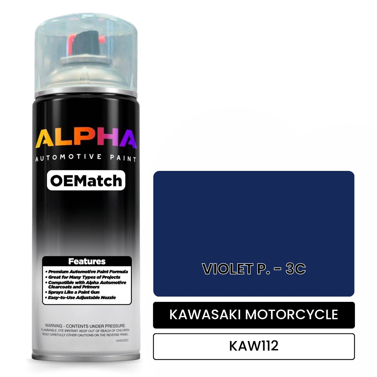 KAWASAKI MOTORCYCLE VIOLET P. - 3C KAW112 OEMatch Spraycan
