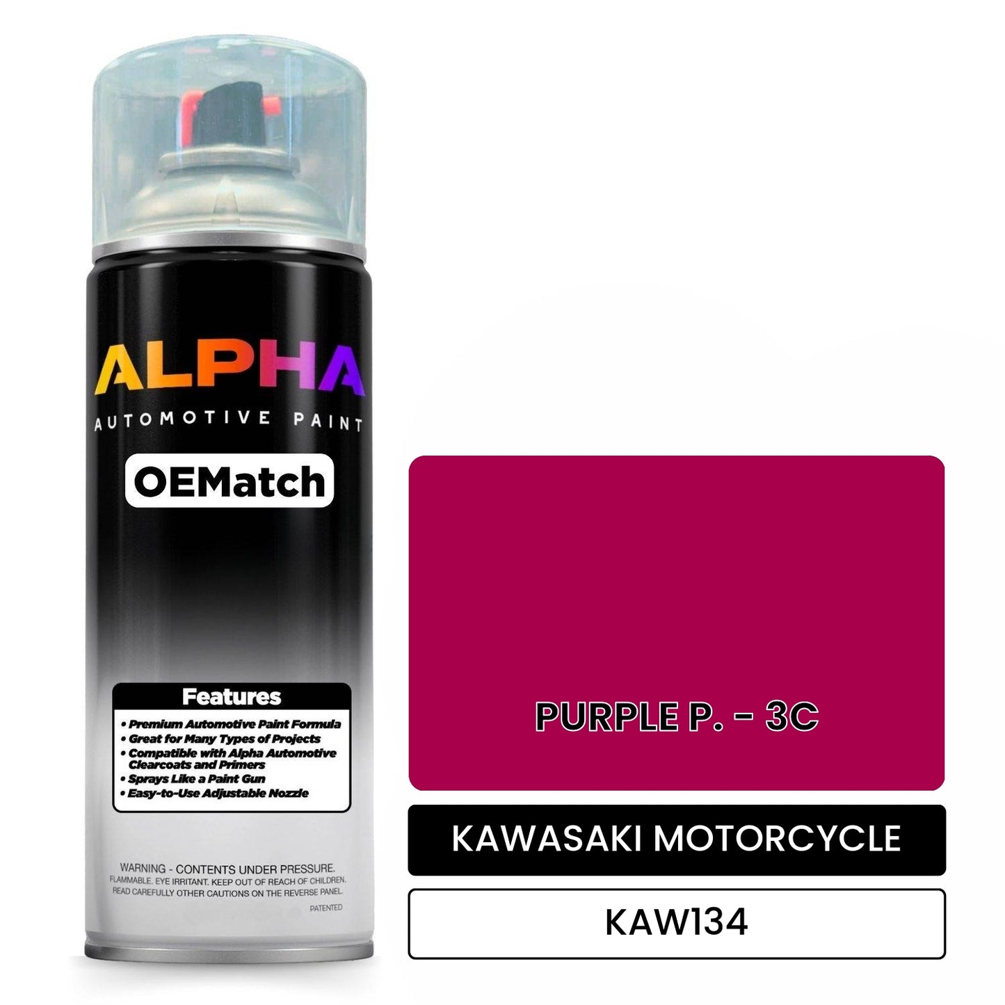 KAWASAKI MOTORCYCLE PURPLE P. - 3C KAW134 OEMatch Spraycan