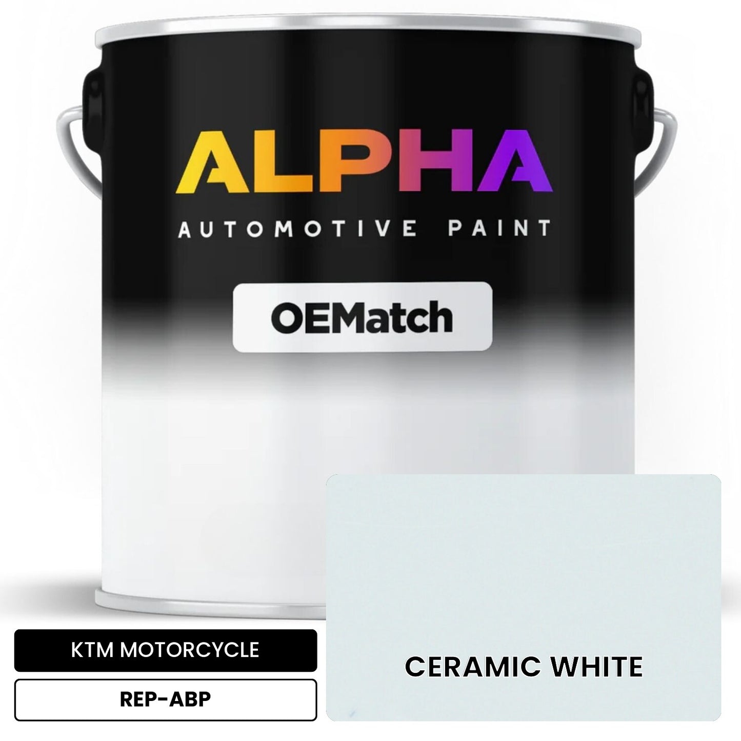 KTM MOTORCYCLE CERAMIC WHITE REP-ABP OEMatch Basecoat