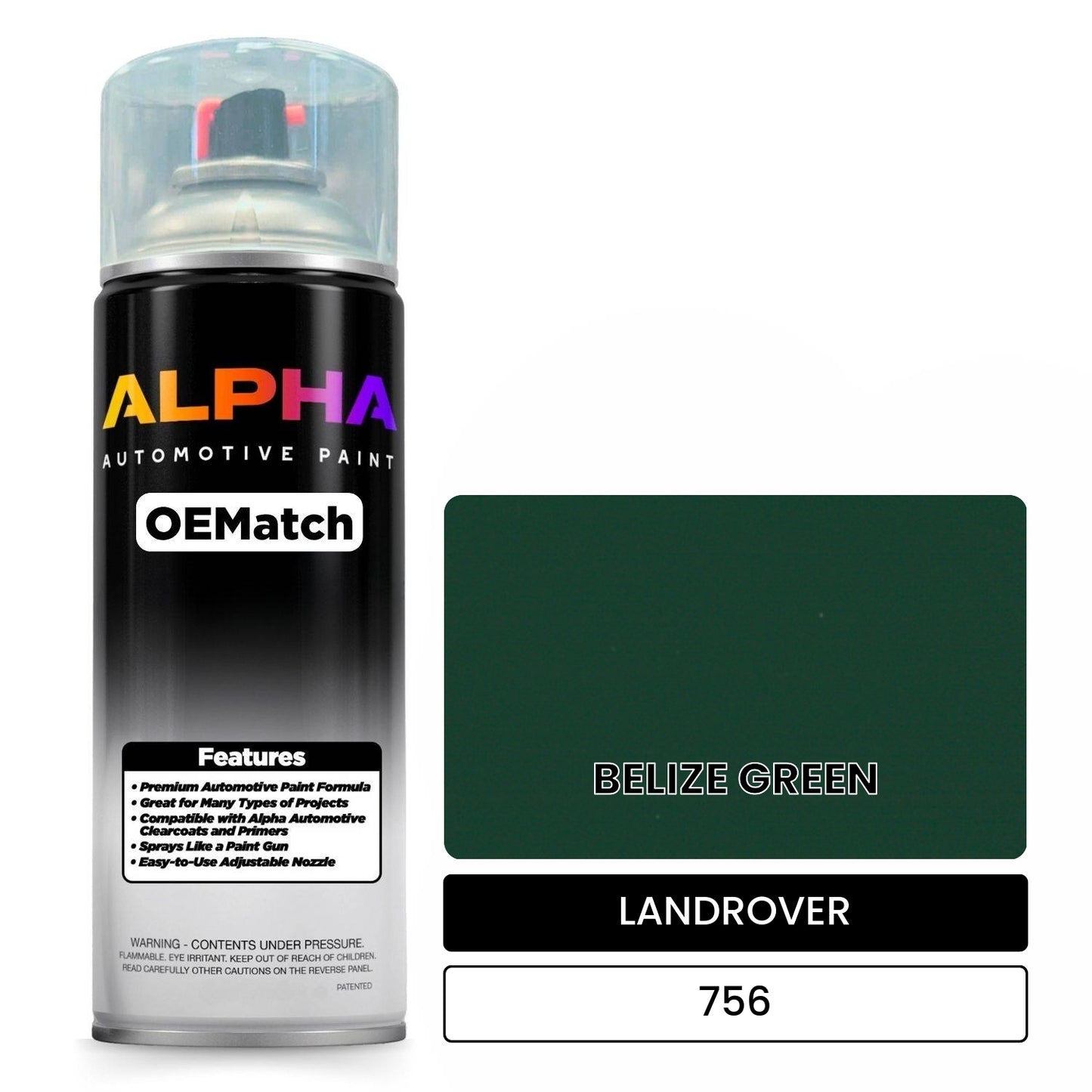 LANDROVER BELIZE GREEN 756 OEMatch Spraycan